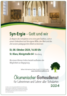 Plakat Lehrergottesdienst Oktober 2024